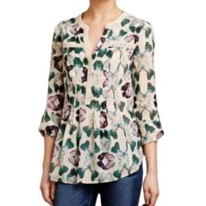 Anthropologie Maeve floral blouse size small